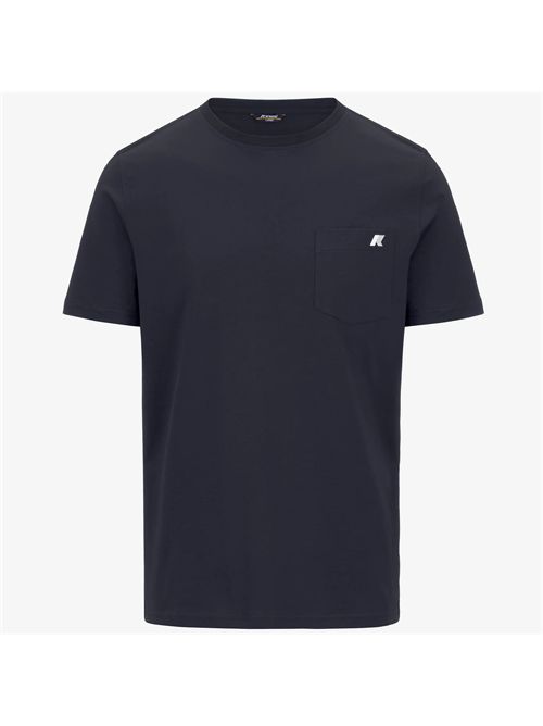 T-shirt uomo in cotone colore blu K-WAY | SIGUR K31368WK89